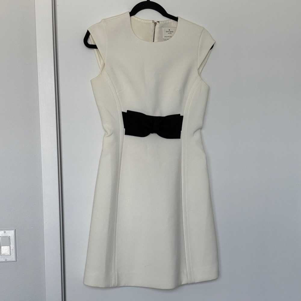 Kate Spade Cream Dress with Black Bow